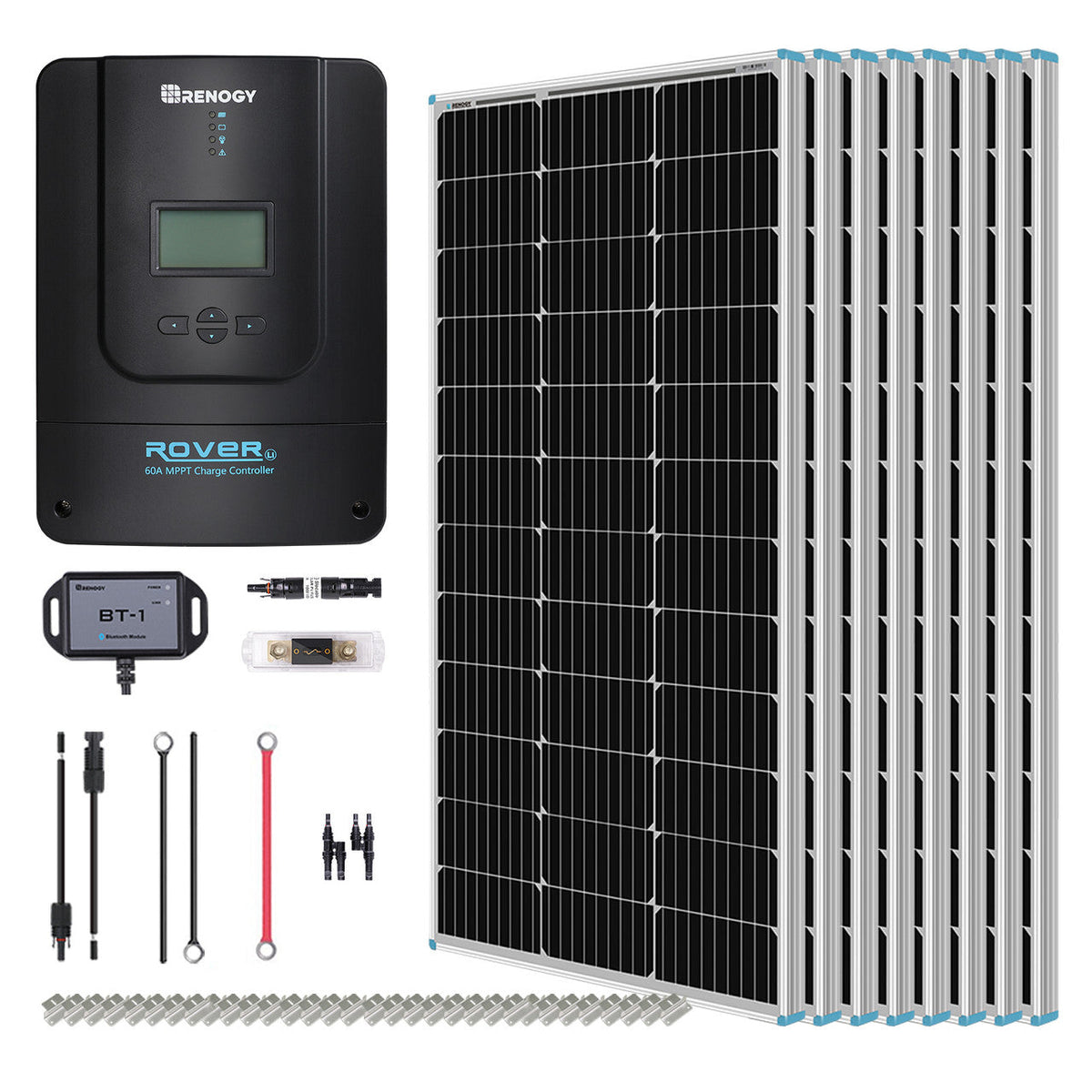 800W 12V/24V Premium Solarkit met Rover 60A MPPT-laadregelaar voor Camper, RV, Caravan, Boot en Off-grid systemen