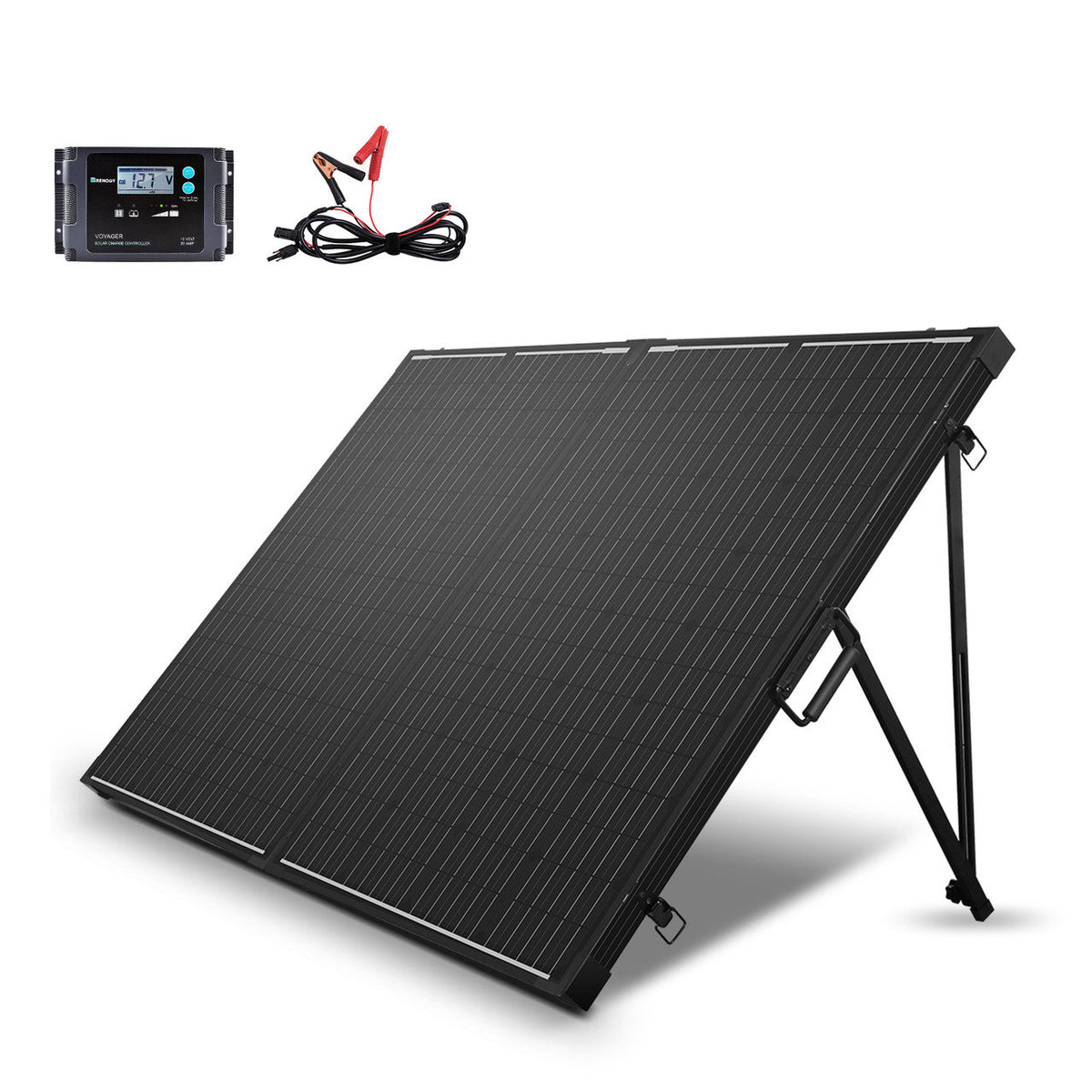 100 Watt 12 Volt Monokristallijne Opvouwbare Zonnepaneelkoffer met Waterdichte Laadregelaar