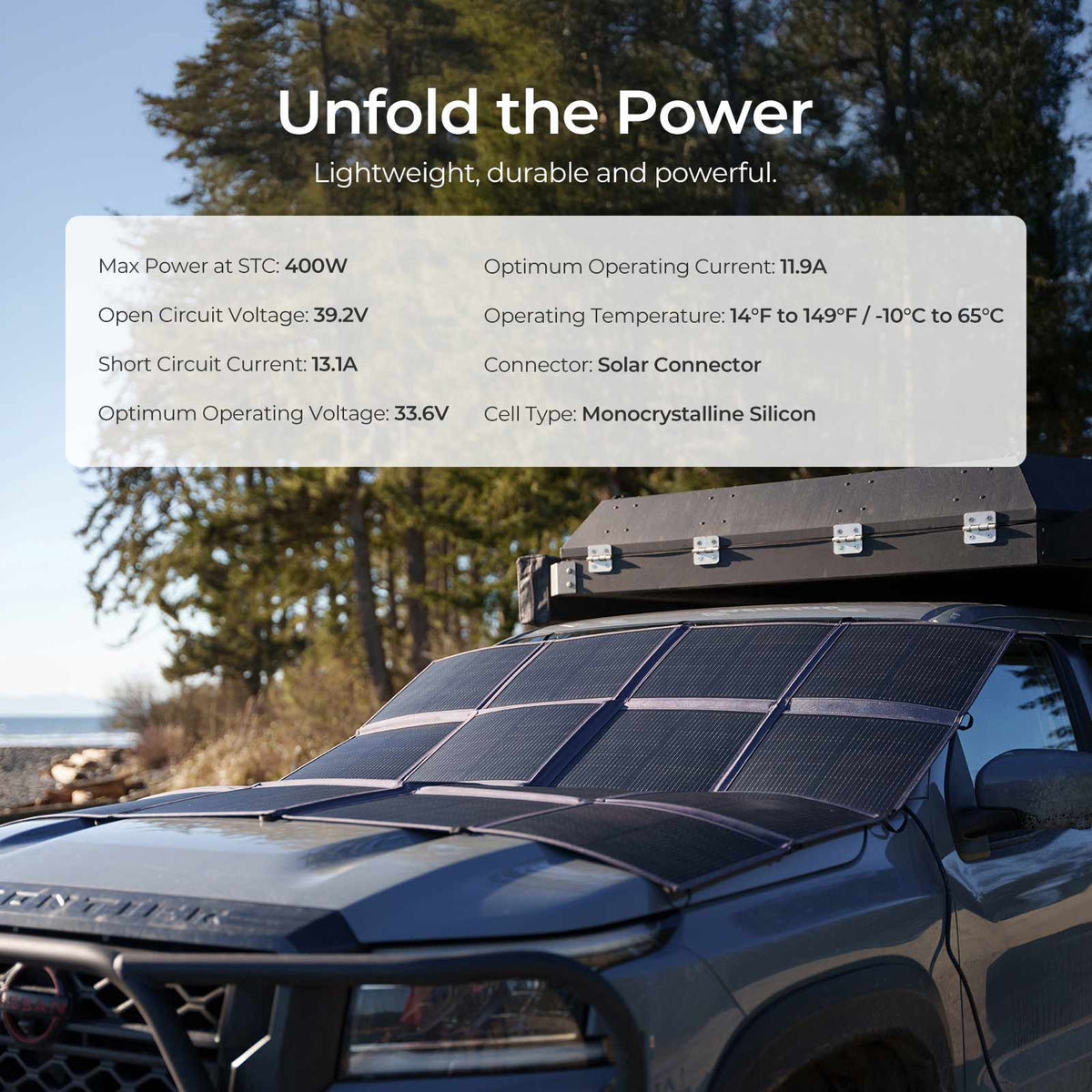 12,8V 400W Solar Panel Blanket