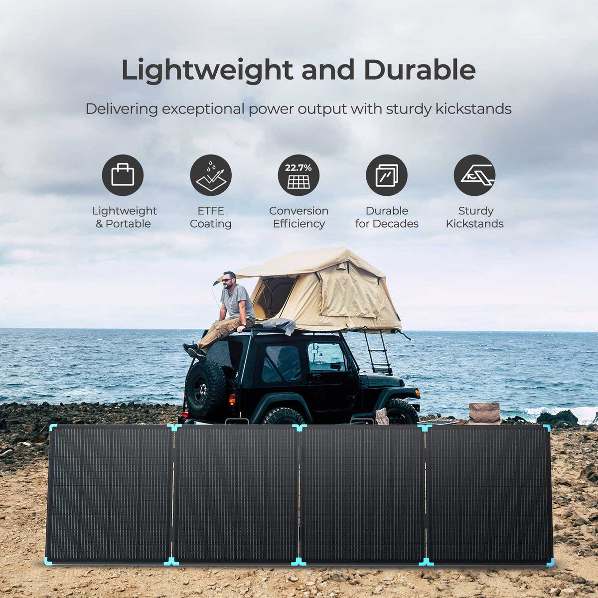 12V 400W Portable Solar Suitcase Lightweight