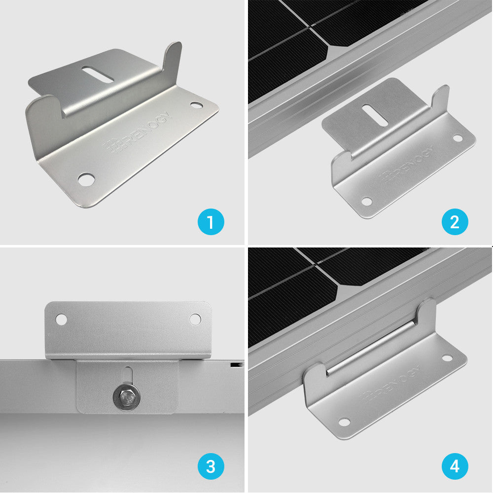 Solar Panel Mounting Z Bracket Set of 4