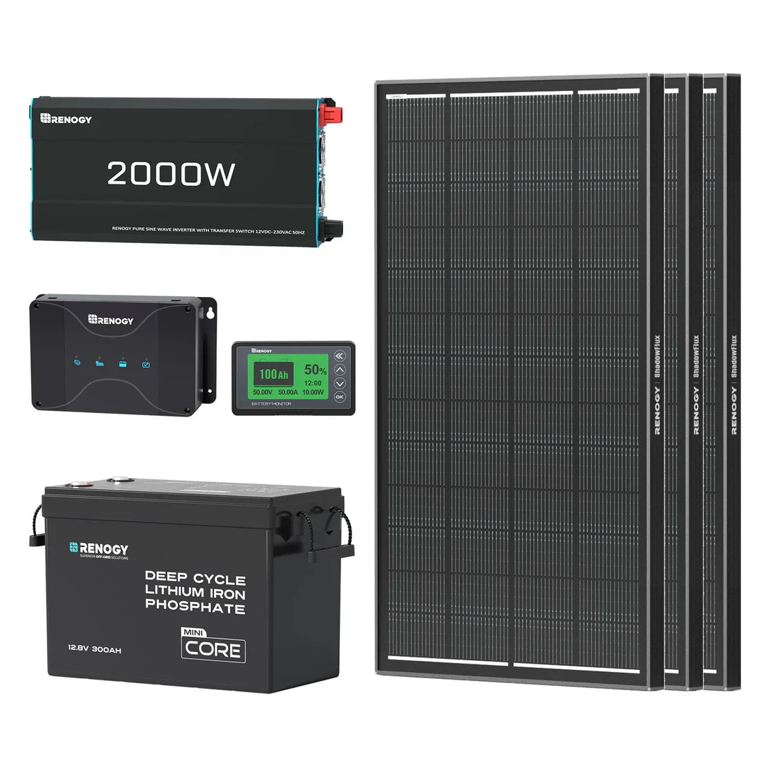 3,84Kwh Caravan Power System | 2000W Inverter, 50A Battery Charger