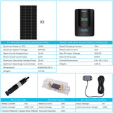 200 W 12 V/24 V monokristallijne zonne-energie premiumkit met Rover 20 A-laadregelaar