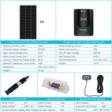 400W 12V/24V Solar Premium Kit w/Rover 40A MPPT Charger Controller for Camper RV Caravan Boat System Off Grid
