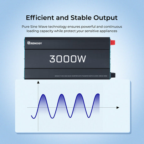12V 3000W Inverter Pure Sine Wave Motorhome Off-Grid