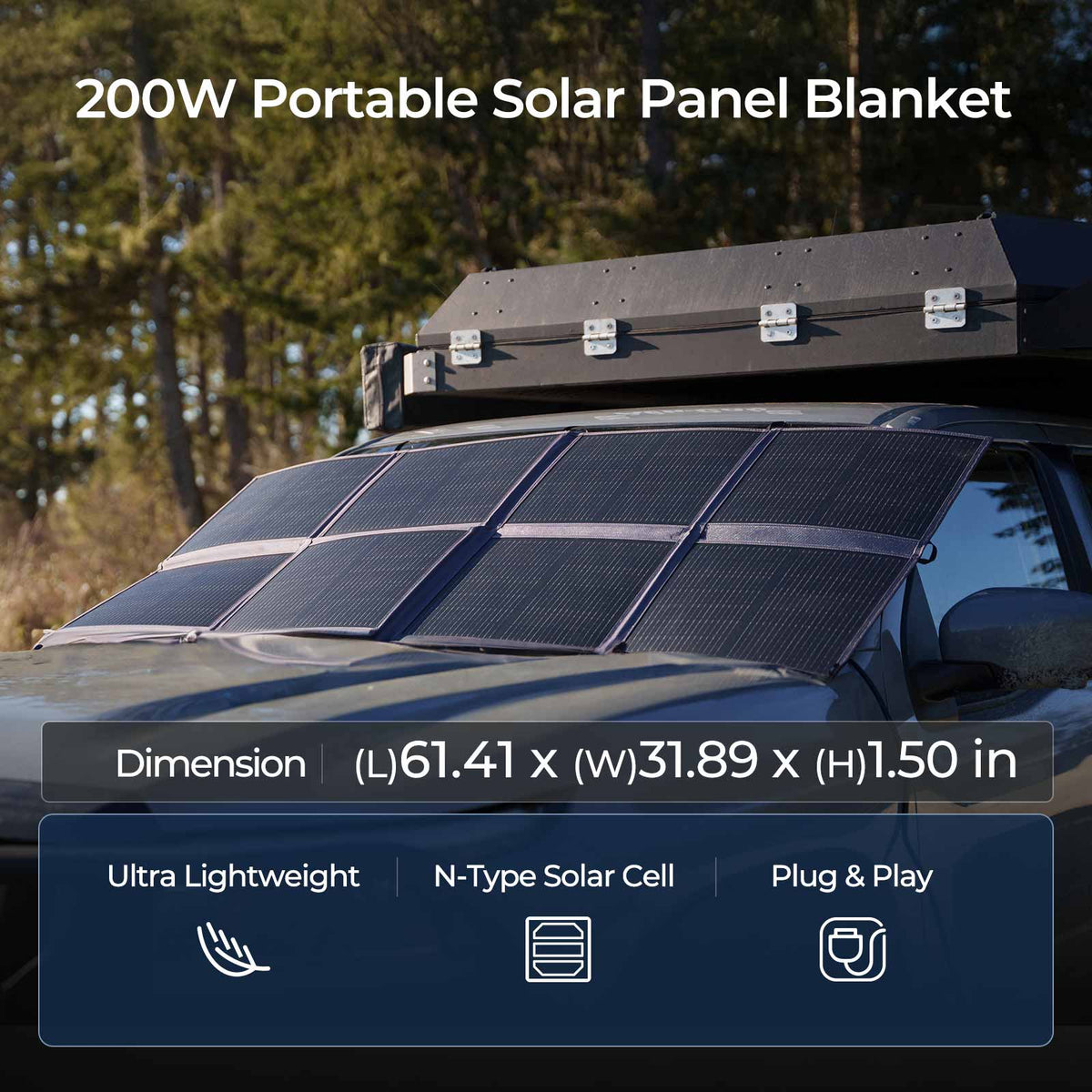12,8V 400W Solar Panel Blanket