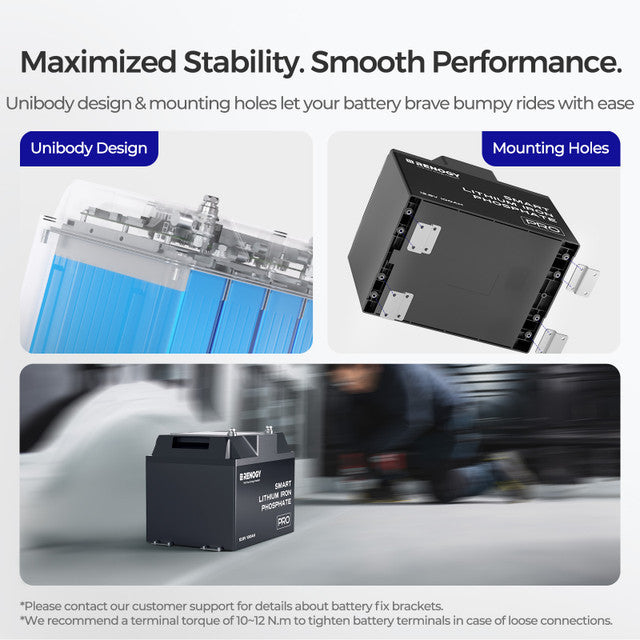 12V 100Ah Pro Smart Lithium LiFePO4 Battery w/ Bluetooth & Self-heating
