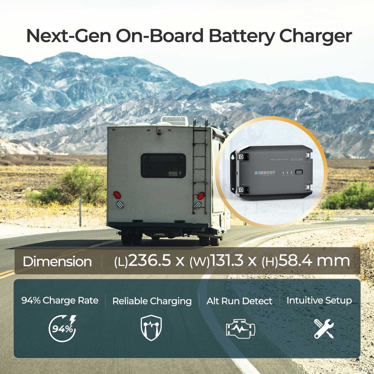 12V 20A DC to DC Battery Charger