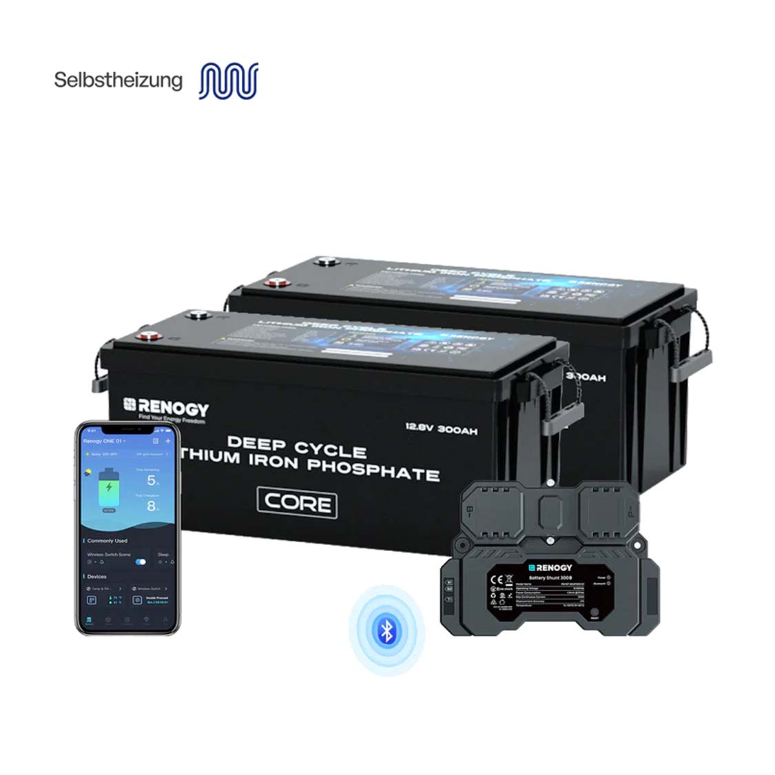 12V 300Ah Core Series Deep Cycle Lithium Iron Phosphate Battery w/Self-Heating