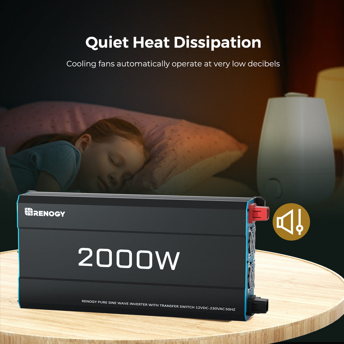 12V 2000W Inverter Pure Sine Wave Motorhome Off-Grid