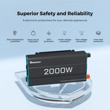 12V 2000W Inverter Pure Sine Wave Motorhome Off-Grid