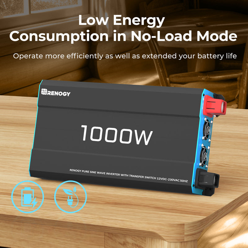 12V 1000W Inverter Pure Sine Wave Motorhome Off-Grid