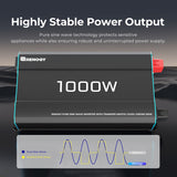 12V 1000W Inverter Pure Sine Wave Motorhome Off-Grid