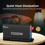 12V 1000W Inverter Pure Sine Wave Motorhome Off-Grid