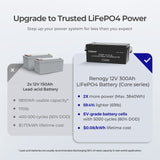 4kWh Draagbaar Thuis-Backupsysteem – 800W draagbaar zonnepaneel, 12V 300Ah lithiumaccu, 2000W zuivere sinusomvormer