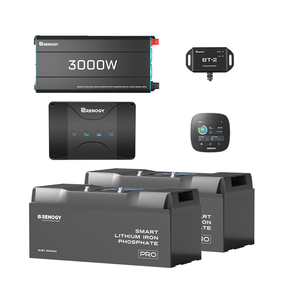 5,12kWwh Caravan Power System | 3000W inverter, 50A Battery Charger