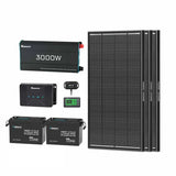 5,12 kWh-stroomsysteem voor caravans | 3000W-omvormer, 200Ah Lithium Battery x2