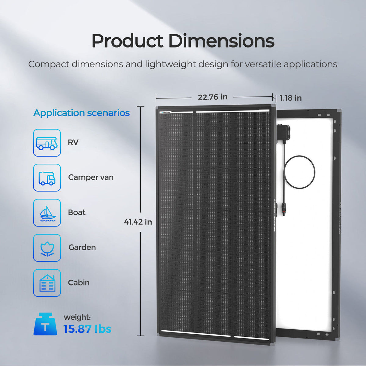 ShadowFlux 12V 120W Anti-Shading Solar Panel