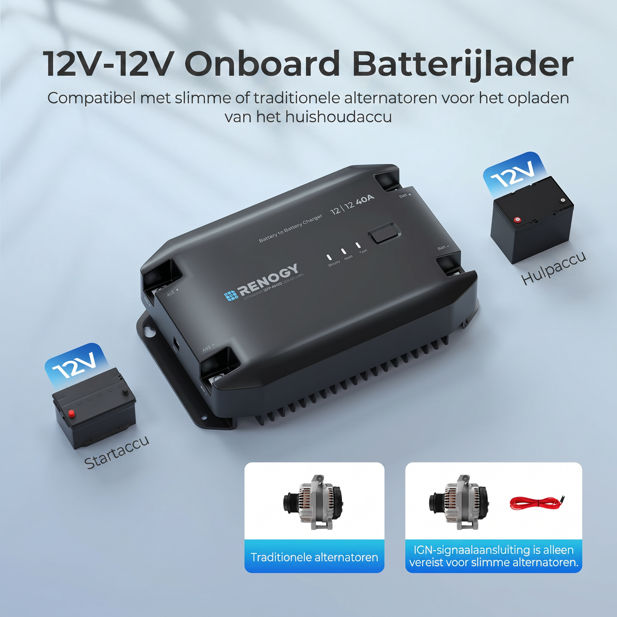 12V 40A DC-DC Battery Charger