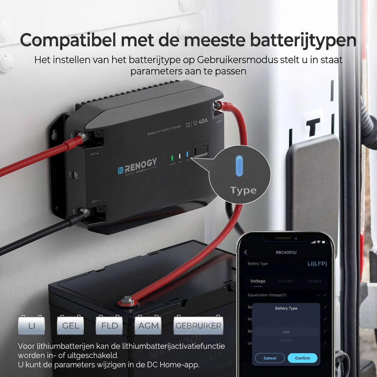 12V 40A DC-DC Battery Charger