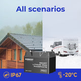 12V 100Ah Pro Smart Lithium LiFePO4 Battery w/ Bluetooth & Self-heating